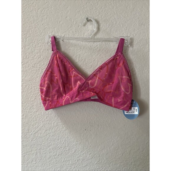Arizona Body Women's Pink XS Extra Small Unlined V-Neck Bralette NWT - Picture 1 of 1